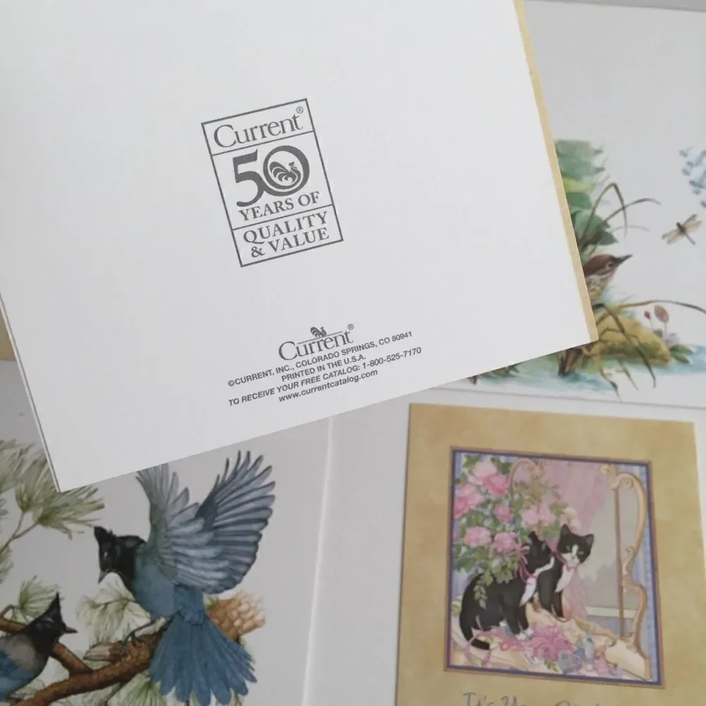 Vintage Current Birthday Cards Bundle/Lot 8 Animal Design Printed in the USA